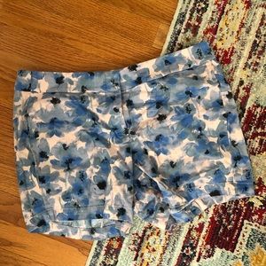 J crew floral watercolor shorts
